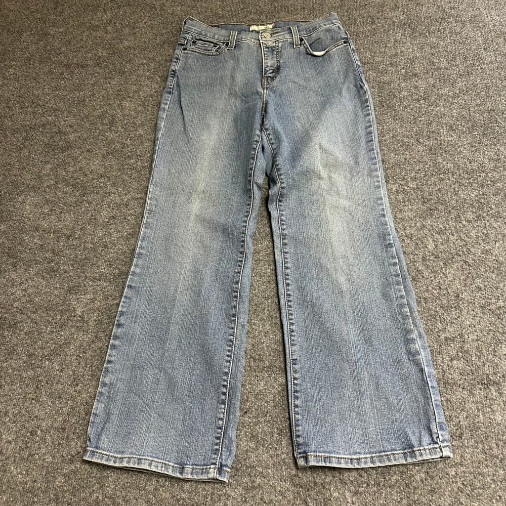 Levi's Jeans Womens Size 10P Blue 512 Perfectly Slimming Bootcut Stretch Denim
